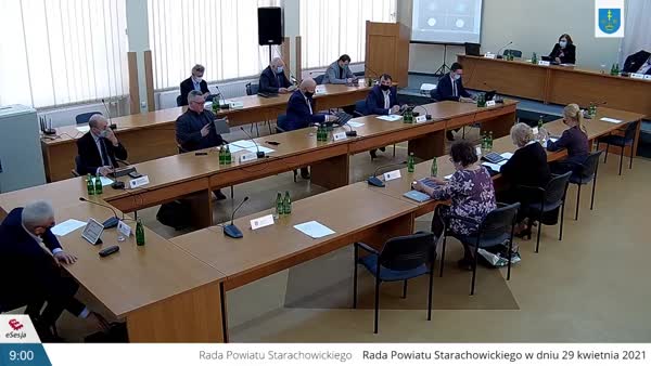 XXX Sesja Rady Powiatu w Starachowicach z dnia 29.04.2021r.