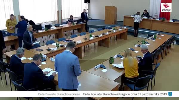 XIV Sesja Rady Powiatu w Starachowicach z dnia 31.10.2019r.