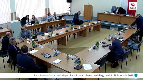 XV Sesja Rady Powiatu w Starachowicach z dnia 28.11.2019r.